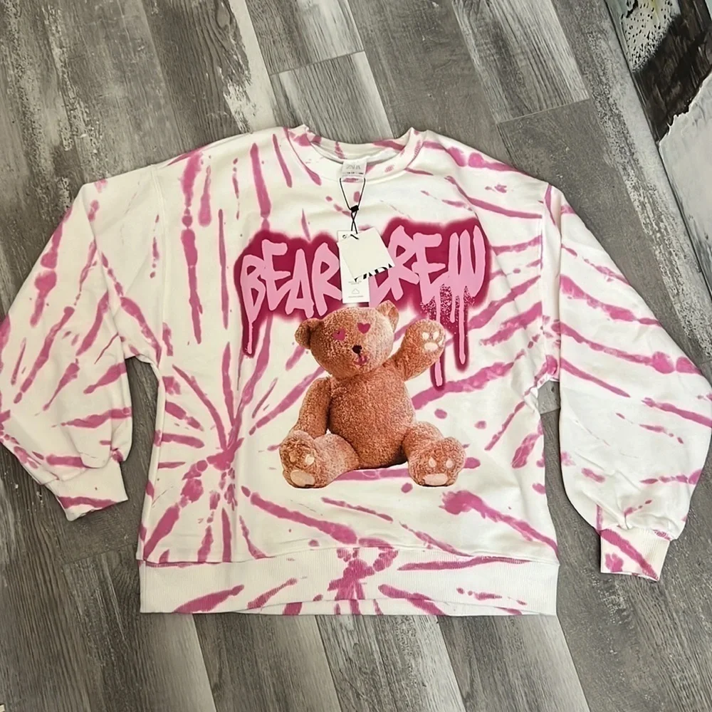 Zara Tie Dye Bear Sweatshirt